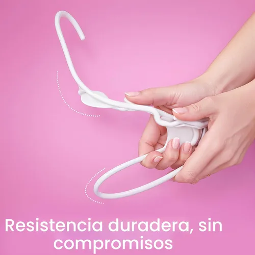Miniatura 4 de Utopia Home - Perchas de Plástico Paquete de 50 - Percha para Ropa que Ahorra Espacio - Organizadores de Armario y Almacenamiento Duraderos y Blanco