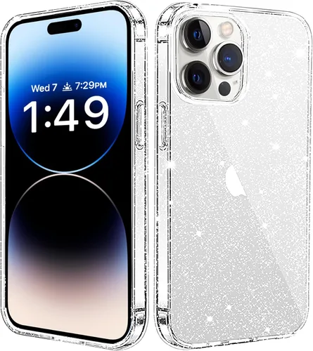 Miniatura 9 de JJGoo Funda compatible con iPhone 14 Pro Max transparente, protectora, a prueba de golpes, delgada y fina, cubierta de parachoques suave, fundas