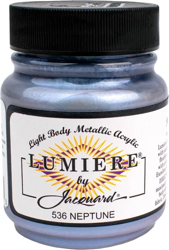 Miniatura 26 de Jacquard Lumiere Pintura para Tela de 2.25oz Turquesa Nacarado - Pintura Metálica para Tela, Cuero, Lienzo, Papel y Madera - Pintura Acrílica