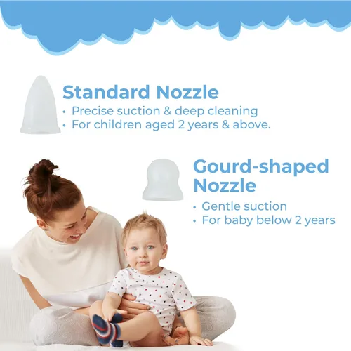 Miniatura 6 de El aspirador nasal "HappyNose" con succión 3 veces mayor para bebés niños y adultos – Dispositivo recargable de aspiración de moco moco moco