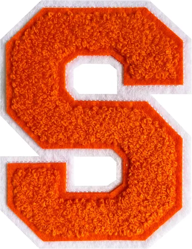 Miniatura 12 de Parche de letras de felpilla naranja de 4.5 pulgadas, alfabeto universitario para planchar y coser para chaquetas, sudaderas, camisetas, jeans