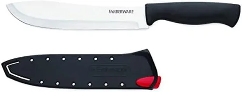 Miniatura 13 de Farberware Edgekeeper – Cuchillo de carnicero de 15 cm con cubierta autoafilable, cuchillo de cocina de acero inoxidable de alto carbono con mango