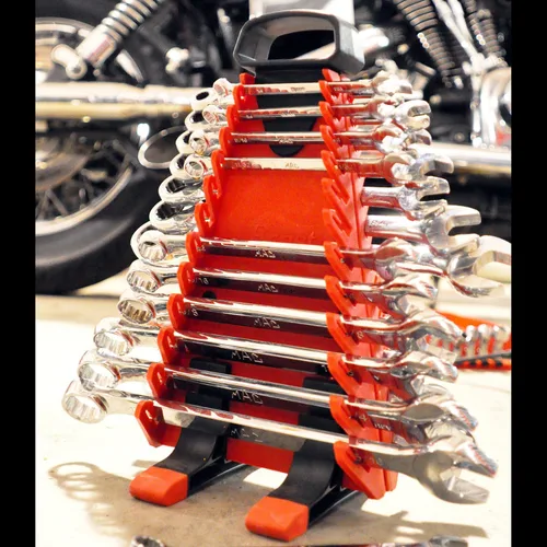 Miniatura 4 de Ernst Manufacturing - Torre de herramientas de llave inglesa 5224, 24 herramientas rojas