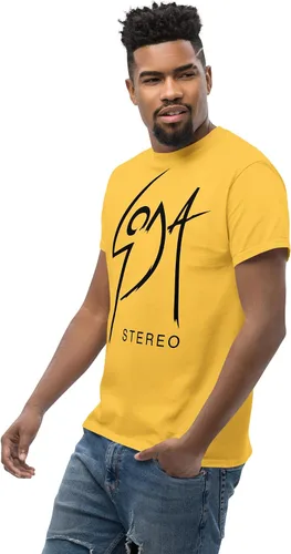 Miniatura 6 de Soda Stereo. Banda de Rock Argentina. Rock Nacional Argentino. Camiseta de 100% algodón peinado. Corte Unisex. CAM2723. Amarilla