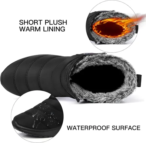 Miniatura 5 de SHIBEVER Botas de invierno para mujer botas de nieve impermeables para mujer, botines cómodos y resistentes a la moda
