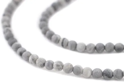 Miniatura 37 de The Bead Chest Cuentas de Jade Blanco Mate Redondas (8mm): Piedra Preciosa Orgánica Redonda Esférica de Energía con Poder de Sanación para Hacer
