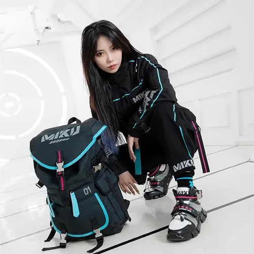 Miniatura 2 de Mochila de anime serie de colaboración para Hatsune Miku, mochila de viaje Techwear de 22L, mochila para mujeres y hombres Miku - Mochila de 22 l