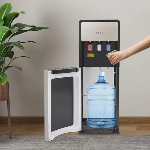 Miniatura 4 de Dispensador de enfriador de agua 3 en 1, dispensador de agua de pie de carga inferior para botellas de 5 galones, dispensador de agua caliente