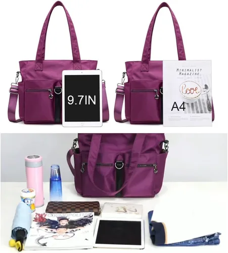 Miniatura 4 de Bolsos casuales para mujer, bolsos de hombro, bolsos de nailon suave