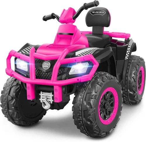 Miniatura 15 de ELEMARA 24V 2 Asientos Vehículo Todoterreno Eléctrico para Niños Grandes, Quad Infantil de 4 Ruedas, Vehículo Todoterreno Infantil con 4 Ruedas