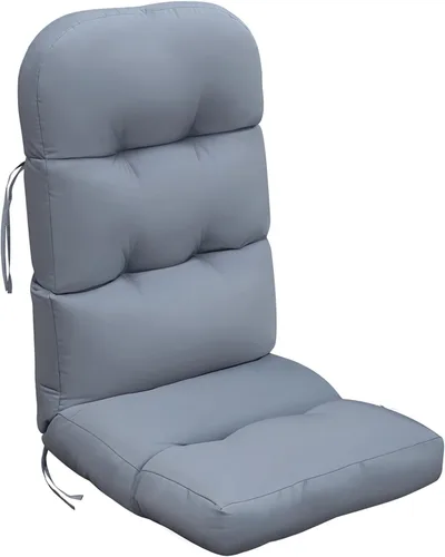 Skypatio Adirondack - Cojín grueso para silla mecedora, impermeable, para patio al aire libre, con respaldo alto, color gris