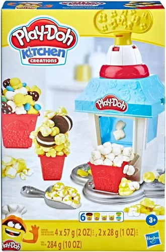 Miniatura 3 de Play-Doh Kitchen Creations - Juego de alimentos para fiesta de palomitas de maíz con 6 latas no tóxicas