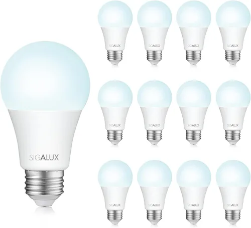 Miniatura 8 de Sigalux Bombillas LED equivalentes a 100 vatios equivalentes a bombillas estándar, bombillas cálidas A19 de 2700 K, blanco suave, no regulable, base