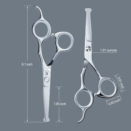 Miniatura 2 de Tijeras de corte de pelo para niños de 6.1 pulgadas, puntas redondeadas, tijeras profesionales de corte de pelo seguras para bebés, niños, mujeres