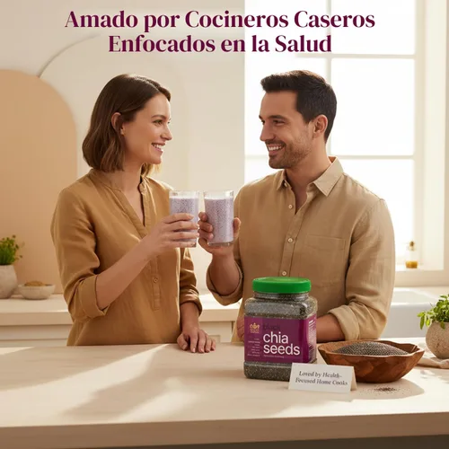 Miniatura 6 de Golden Crown Black Chia Seeds- Superalimento sin gluten Ricas en omega-3 y fibra Semillas de chía aptas para dieta cetogénica, perfectas