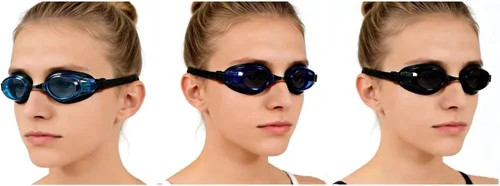 Miniatura 4 de Paquete de 3 gafas de natación para adultos y niños a partir de 6 años, sin fugas, antivaho con protección UV, con 3 fundas duras de viaje