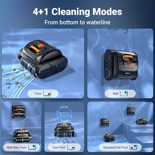 Miniatura 7 de (Actualización 2026) WINNY POOL CLEANER C1 para piscina enterrada y sobre el suelo, limpieza 4 en 1 de pared y línea de flotación de hasta 1,614