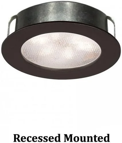 Miniatura 2 de WAC Lighting HR-LED87-27-BN Luz LED de botón redonda blanca suave de 3000K, níquel cepillado