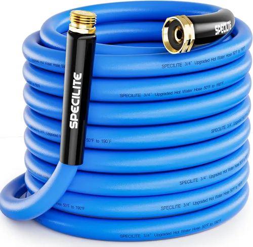 Miniatura 26 de SPECILITE Manguera de agua de jardín caliente/fría de 5 pies x 1 pulgada, -50 ℉ a 190 ℉, resistente, flexible, explosión de 605 psi, ligera, tubo
