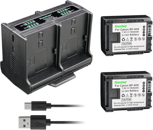Miniatura 6 de Kastar Cargador de batería cuádruple compatible con cámaras Canon VIXIA HG20 VIXIA HG21, VIXIA HG30, XA10, XA10 HD, FS10, FS11, FS20, FS21, FS22