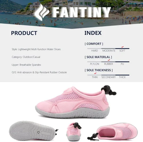 Miniatura 4 de CIOR - Zapatos acuáticos para niños pequeños, para piscina, playa, deportes, de secado rápido, zapatos atléticos para niñas y niños