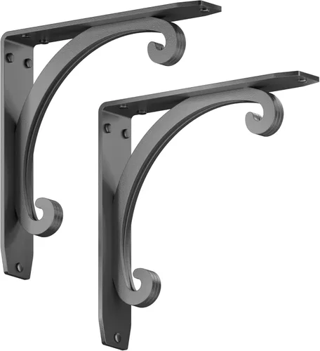 Starby Southern Charm - Soportes de acero resistente para repisa de chimenea, estante flotante, soporte de encimera, soldado a mano (paquete de 2)