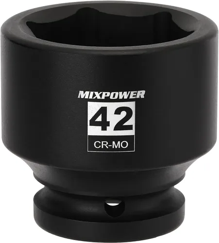 Miniatura 10 de MIXPOWER Juego de 6 puntos de 3/4 de pulgada de accionamiento profundo de impacto de casquillo - 33mm (métrico), CR-MO, casquillo de tuerca de eje