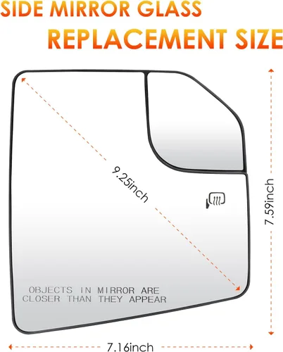 Miniatura 4 de F150 - Espejo de repuesto para espejo lateral izquierdo del conductor + lado derecho del pasajero compatible con Ford f-150 2015 2016 2017 2018 2019