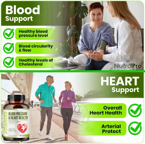 Suplemento de apoyo para la presión arterial para la salud cardíaca: apoya la presión arterial y la circularidad saludable de forma natural con