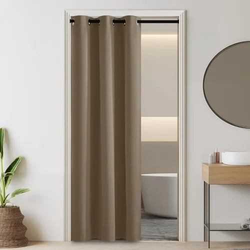 Miniatura 58 de RYB HOME - Cortinas extra largas con bloqueo de luz, persianas opacas insonorizadas para privacidad para cine en casa, oficina, fondo de patio, sala