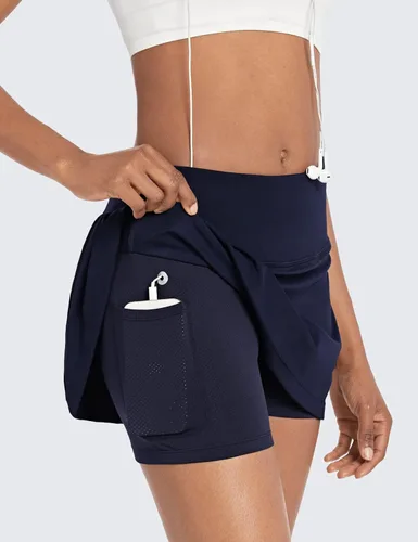 Miniatura 3 de BALEAF - Falda pantalón de verano para mujer, diseño de tiro alto, de 13pulgadas, con 4 bolsillos, para tenis, golf, correr o entrenar.