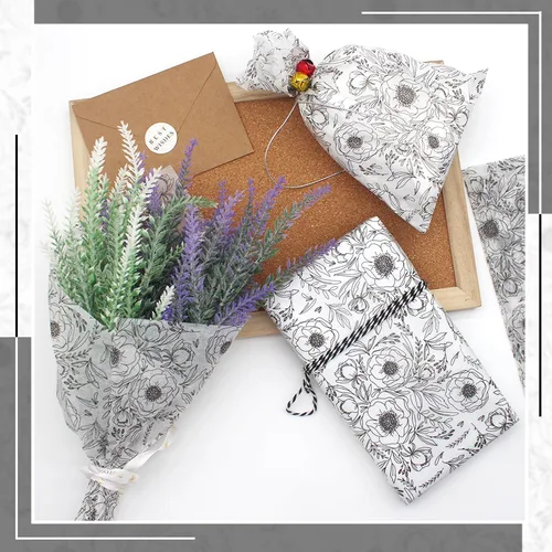 Miniatura 6 de Benvo Papel de Seda Floral 20x29 Pulgadas - 20 Hojas de Papel para Manualidades Decoupage para Envolver Regalos, Proyectos de Arte DIY de Flores