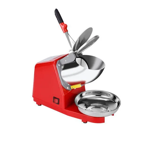 Yahpetes Máquina eléctrica de hielo raspado, 1 pieza, trituradora de hielo eléctrica de doble cuchilla, máquina para hacer conos de nieve, 187