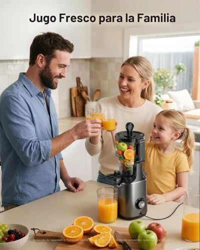 Miniatura 6 de EUHOMY - Exprimidor de prensa en frío, canal de alimentación de 5.5 pulgadas de ancho, exprimidor de masticación lenta para verduras y frutas Negro
