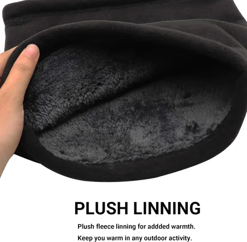 Miniatura 4 de Bufanda de invierno de doble capa de forro polar para el cuello, calentador de cuello, bufanda, máscara facial, gorro