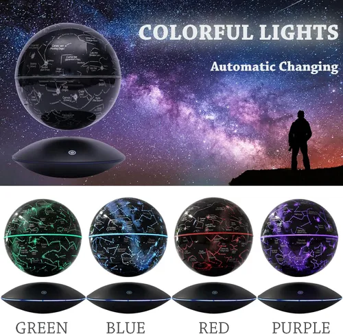 Miniatura 2 de Globo de levitación magnético con luz LED, globos flotantes, bola de constelación, luz nocturna, tecnología fresca, regalo educativo para niños