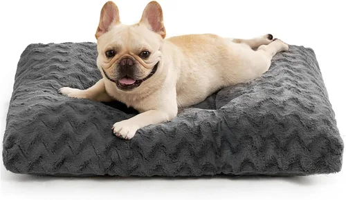 Miniatura 19 de EHEYCIGA Cama lavable para perros medianos para jaula de 29 x 21 pulgadas, almohadilla reversible para perreras para perros con un peso de hasta 35
