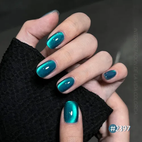 Miniatura 4 de GAOY Juego de esmaltes de uñas de gel con purpurina de ojo de gato con imán y galaxia colorida para ojos de gato holográficos, manicura de gel