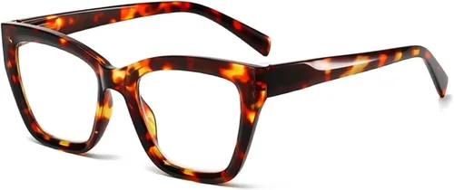 Miniatura 7 de Lentes de lectura cuadrados para mujer, marco moderno de borde completo, lectores de bloqueo de luz azul, lente transparente, bisagra de resorte