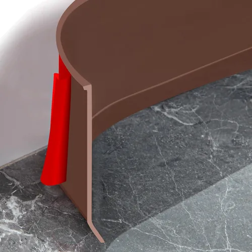 Miniatura 13 de Moldura Flexible para Zócalo de 4 Pulgadas, Base de Pared de Vinilo Autoadhesivo, Despegar y Pegar, Base Cóncava de Goma, Moldura para Zócalo