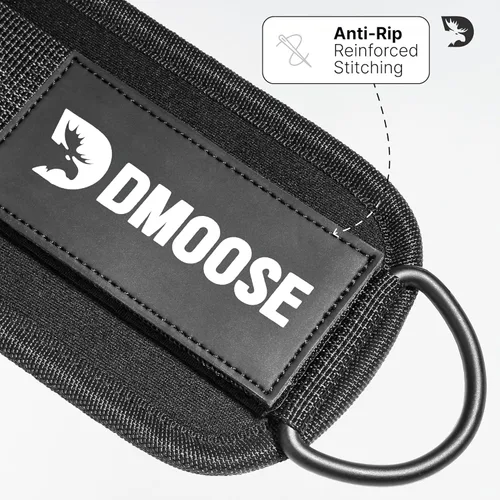 Miniatura 5 de DMoose Fitness Ankle Strap for Cable Machine - One Size Fit with Premium Padding Cuffs, Ankle Bands for Working Out, Booty Workouts, Leg Extension