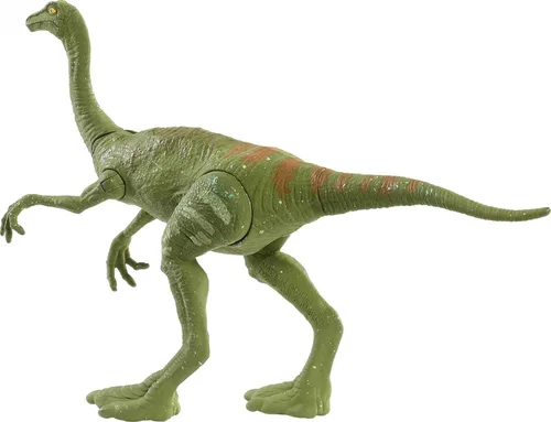 Miniatura 3 de Mattel Jurassic World Camp - Figura de acción de dinosaurio de fuerza feroz del Cretácico, juguete de dinosaurio Gallimimus con articulaciones