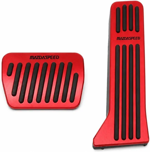 Miniatura 39 de Cubiertas de pedal de acelerador de gas de aleación de aluminio, accesorios interiores antideslizantes sin perforación, pedal de freno Pastillas