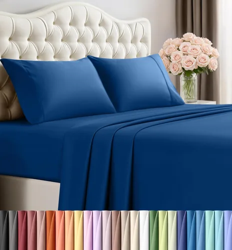 Miniatura 71 de Juego de sábanas King de Utopia Bedding – Juego de 4 sábanas para cama King, microfibra suave y transpirable, incluye 1 sábana bajera, 1 sábana Beige
