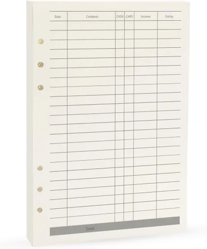 Miniatura 17 de Insertos de planificador A5, recargables para repuestos Filofax, arphia, 6 anillas, puntos, líneas, cuadrículas, lisos, 80 hojas/160 páginas para un