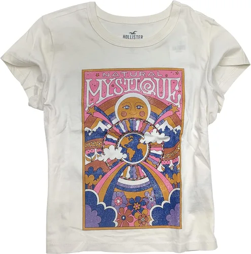 Hollister Camiseta corta ligera y favorecedora de fácil ajuste para mujer HOW-10
