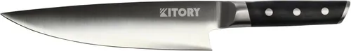 Kitory Cuchillo de chef de 8 pulgadas, cuchillo de cocina Gyuto, picador profesional de espiga completa, acero forjado HC, mango ergonómico de MTD06S