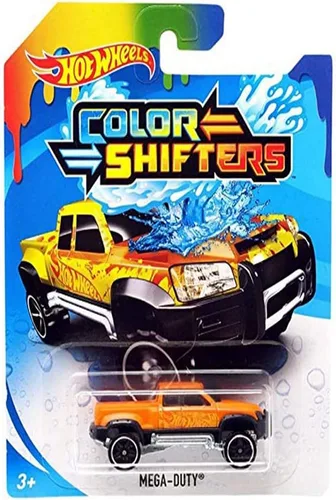 Miniatura 5 de Hot Wheels Cambiadores de color Mega Duty ~ CFM51- Color naranja a amarillo