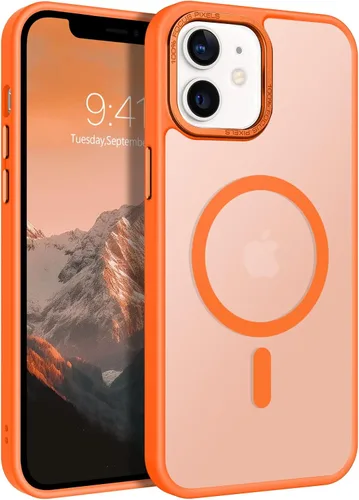 Miniatura 11 de BENTOBEN Funda magnética para iPhone 12, iPhone 12 Pro [compatible con Magsafe] translúcida mate, delgada, delgada, a prueba de golpes, para Marrón
