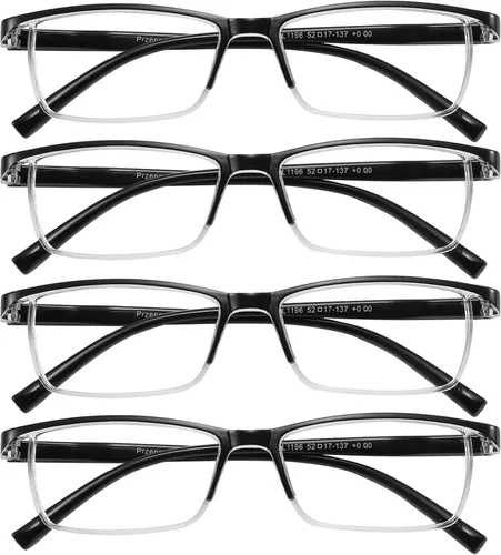 Miniatura 12 de Przene Gafas de lectura para hombres y mujeres, con bloqueo de luz azul, bisagras de resorte, paquete de estilo ligero